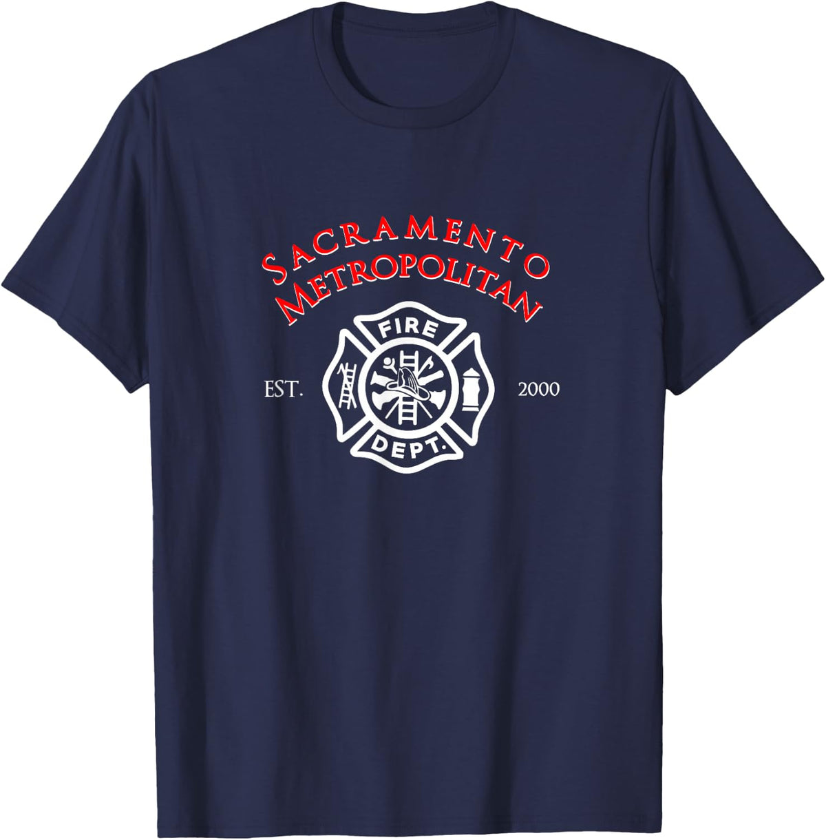 Sacramento Metropolitan Fire Division Firefighter T-Shirt T-Shirt - Navy Blue