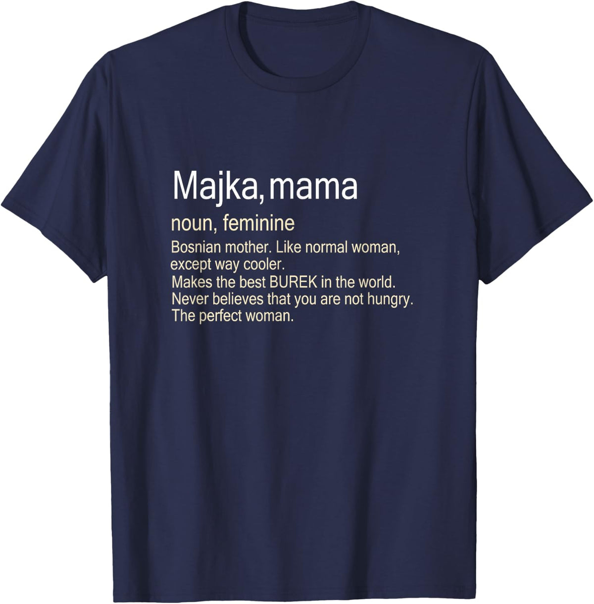 Majka Mama Bosnian Mother T-Shirt - Navy Blue