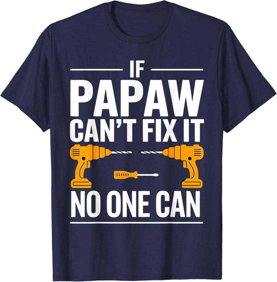 Funny Papaw Art for Grandpa Grandfather from Grandkids Papaw T-Shirt - Navy Blue