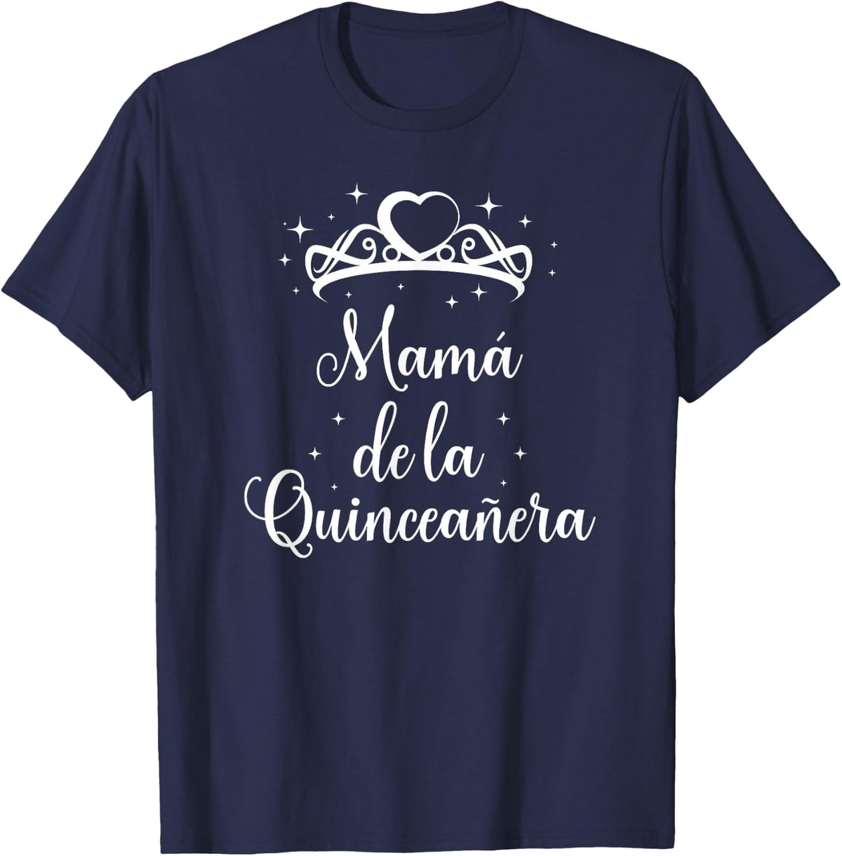 Mama de la Quinceanera Mis Quince Mom Womens T-Shirt - Navy Blue