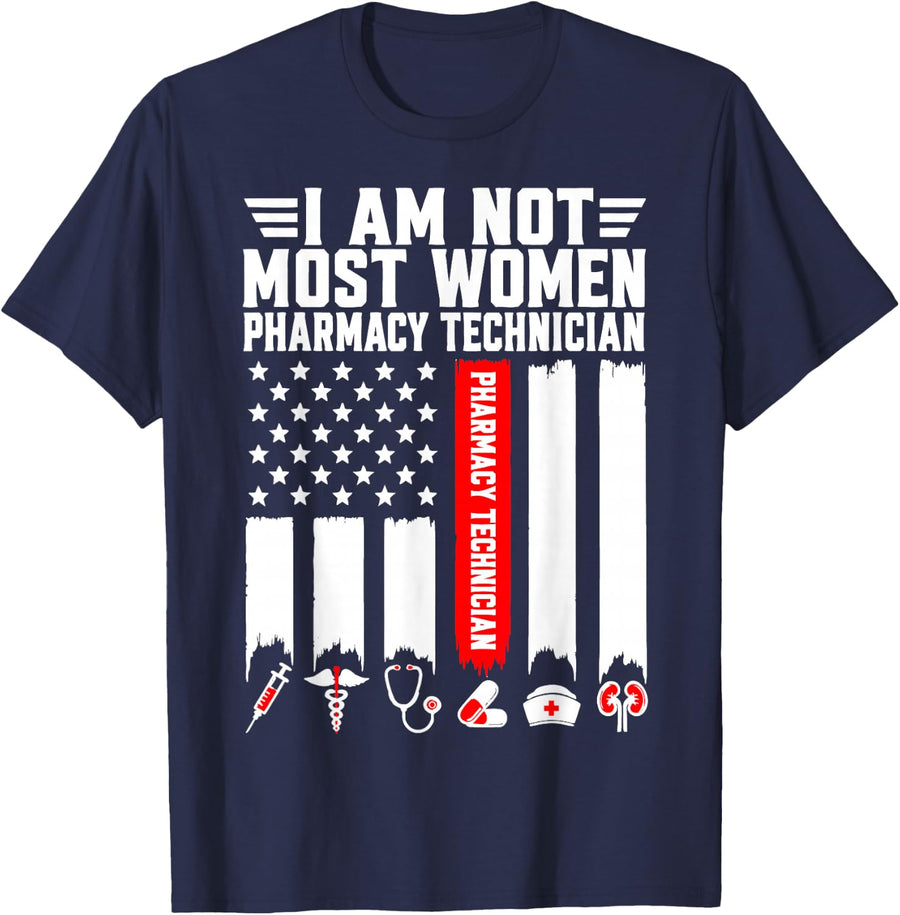 Pharmacy Technician Rx Tech Pharmacy T-Shirt - Navy Blue