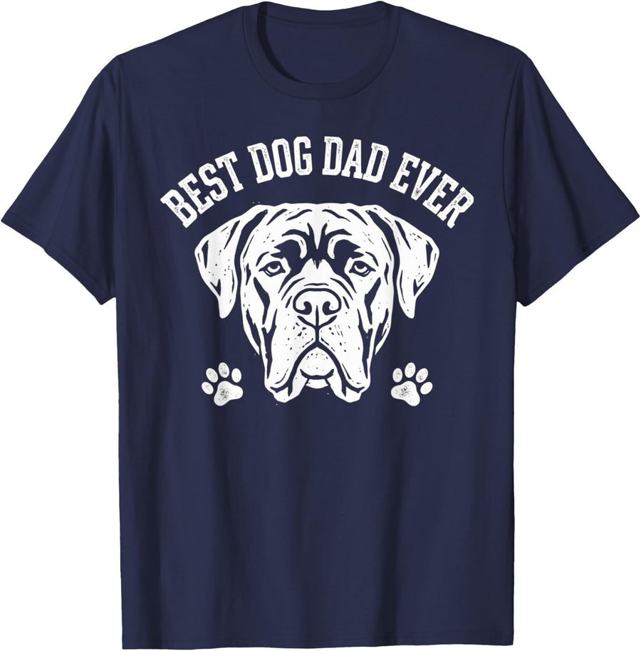 Cane Corso Dad Proud Love Best Ever Owner Puppy Lover T-Shirt - Navy Blue