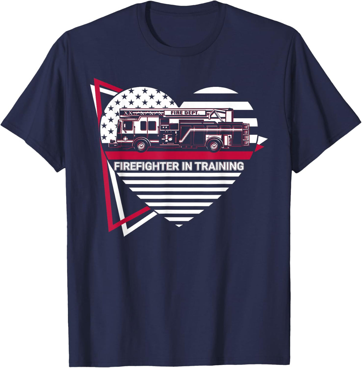 Firefighter in Training Firefighter in Training Fireman T-Shirt - Navy Blue