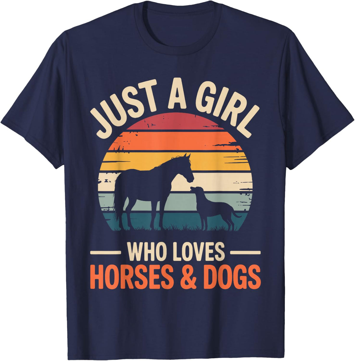 Cool Horse Lover Art for Women Girls Mom Horse Riding Horse T-Shirt - Navy Blue