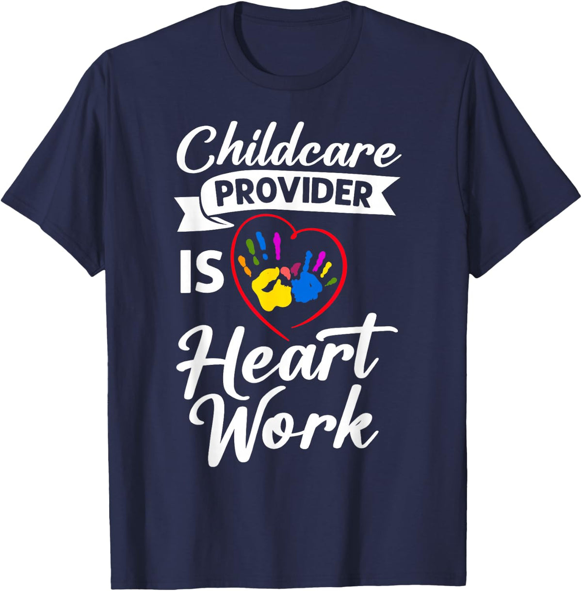 Childcare Provider Funny Kids Daycare Learning Preschooler T-Shirt - Navy Blue