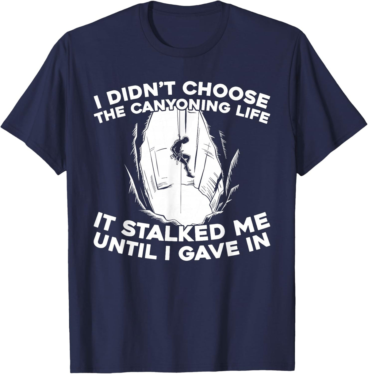 Canyoning Outdoor Adventure - Climbing Canyoning T-Shirt - Navy Blue