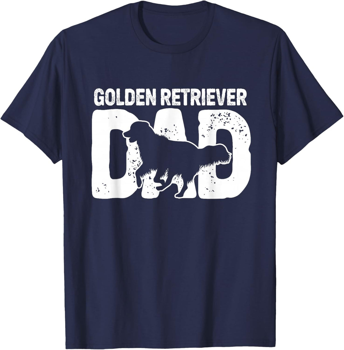Golden Retriever Dad Golden Retriever Owner Dad Dog Lover T-Shirt - Navy Blue