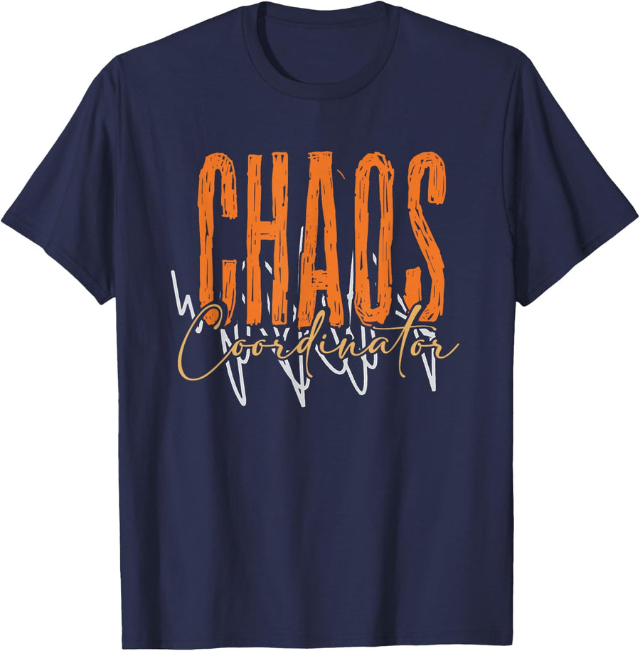 Chaos Coordinator | School Education | Preschool Teacher T-Shirt - Navy Blue