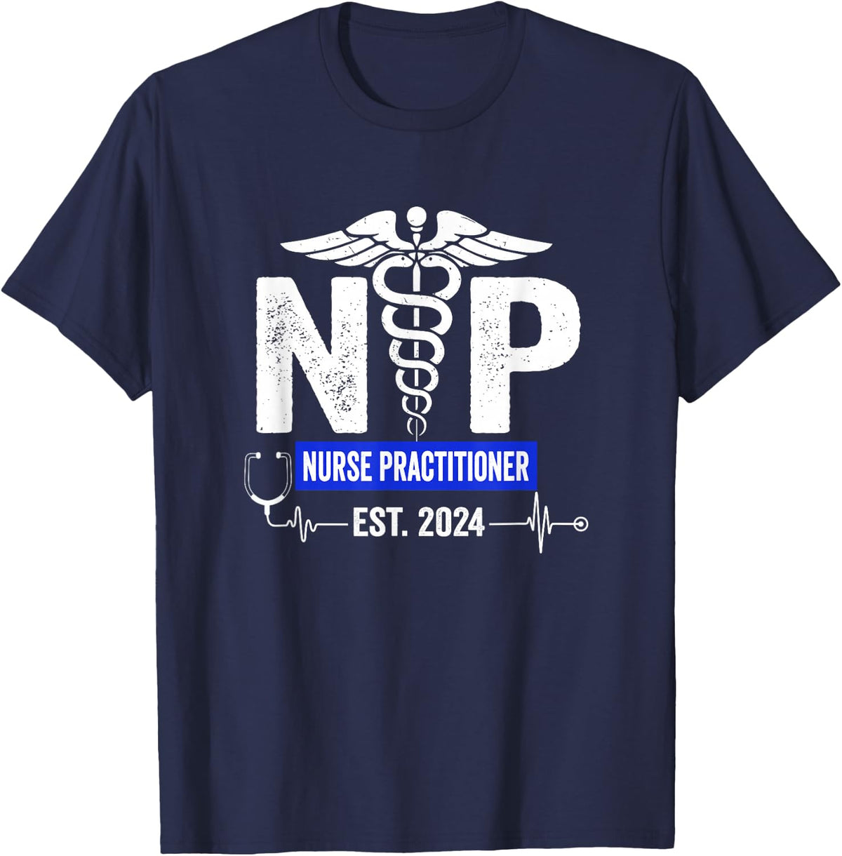 Nurse Practitioner Est 2024 Gift Graduation Grad Students T-Shirt - Navy Blue