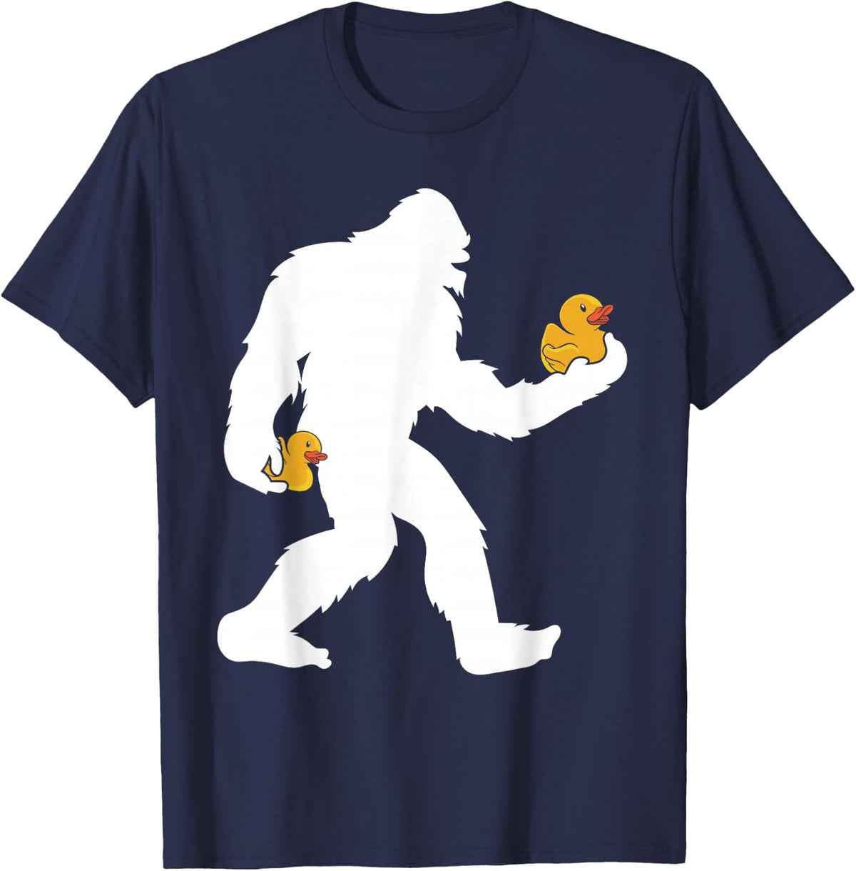 Sasquatch Big Foot Yetti Kids Rubber Duck T-Shirt - Navy Blue