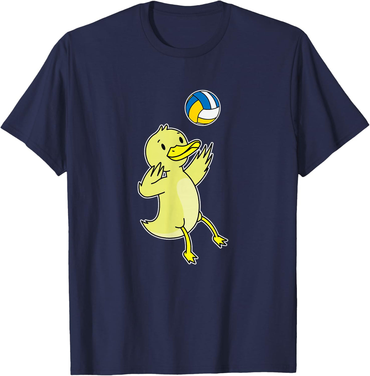 Duck plays Volleyball T-Shirt - Navy Blue