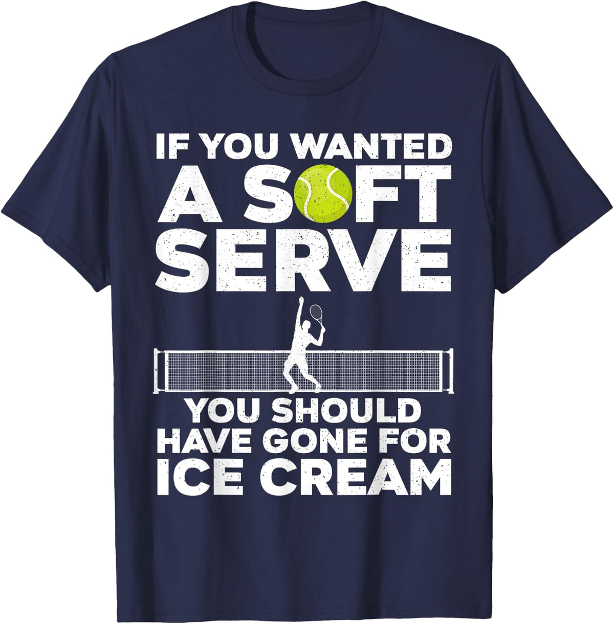 Cool Tennis Novelty for Men Women Boys Girls Tennis Players T-Shirt - Navy Blue