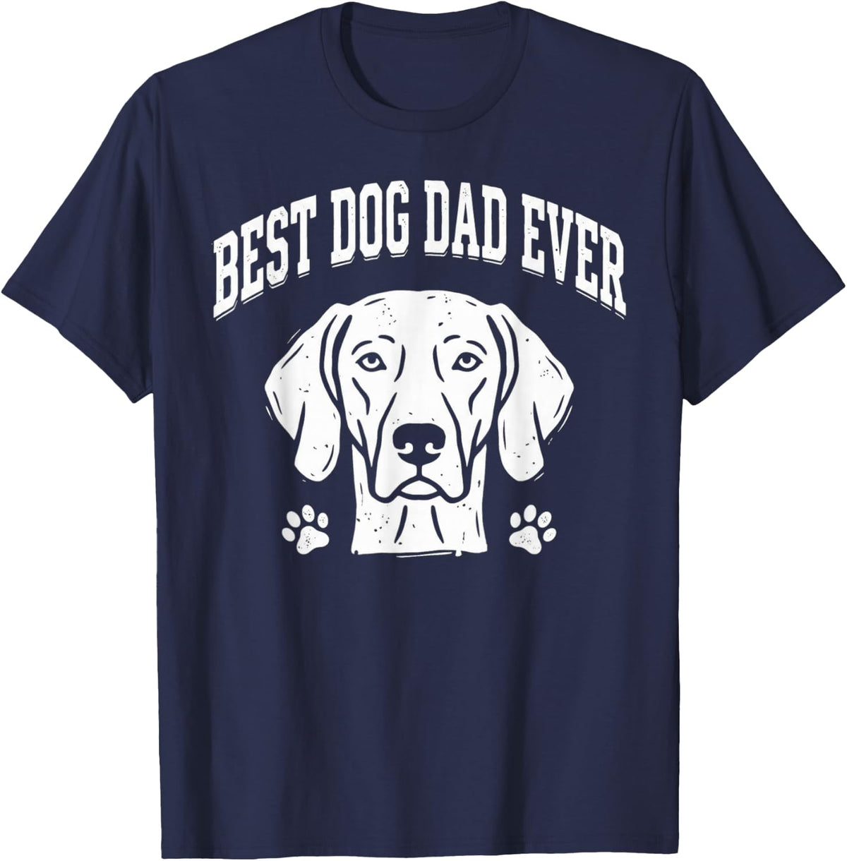 Weimaraner Dad Proud Love Best Ever Owner Puppy Lover T-Shirt - Navy Blue