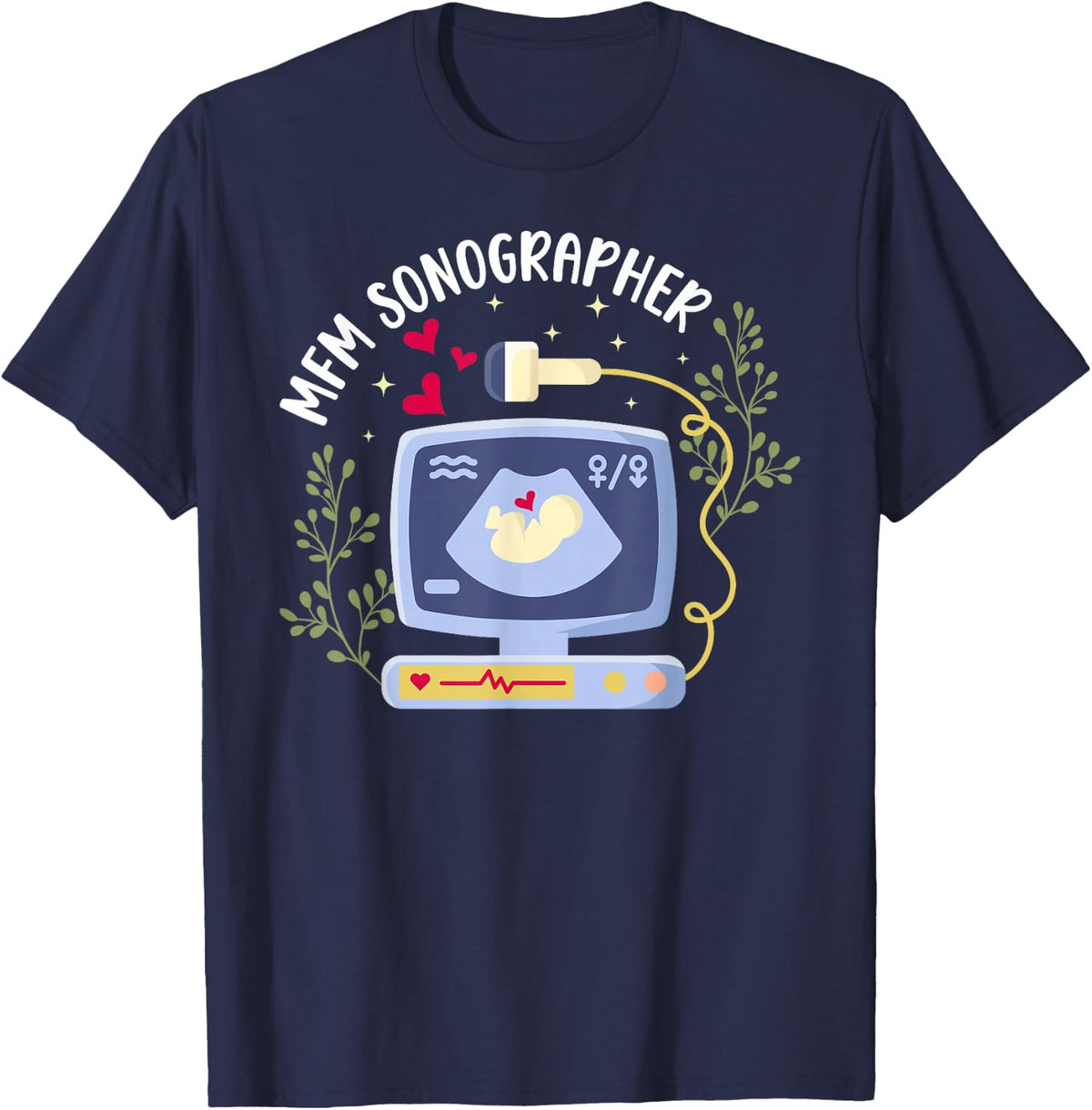 MFM Sonographer Best Maternal Fetal Medicine Sonographer T-Shirt - Navy Blue