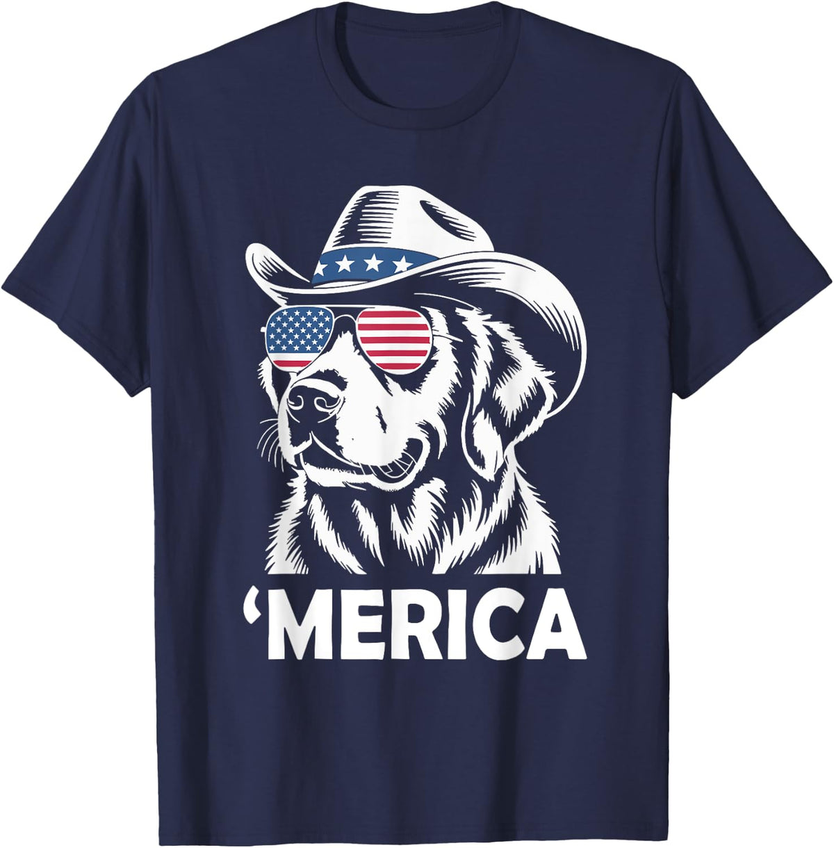 America Flag T-Shirt Tee For Men Women - Navy Blue