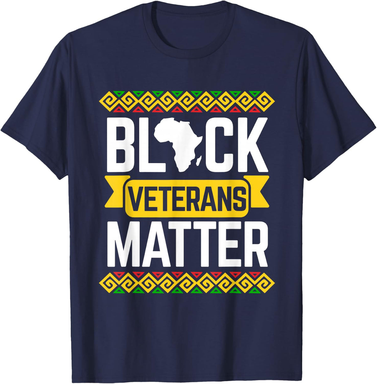 Black History Month Military Veteran T-Shirt Gift T-Shirt - Navy Blue