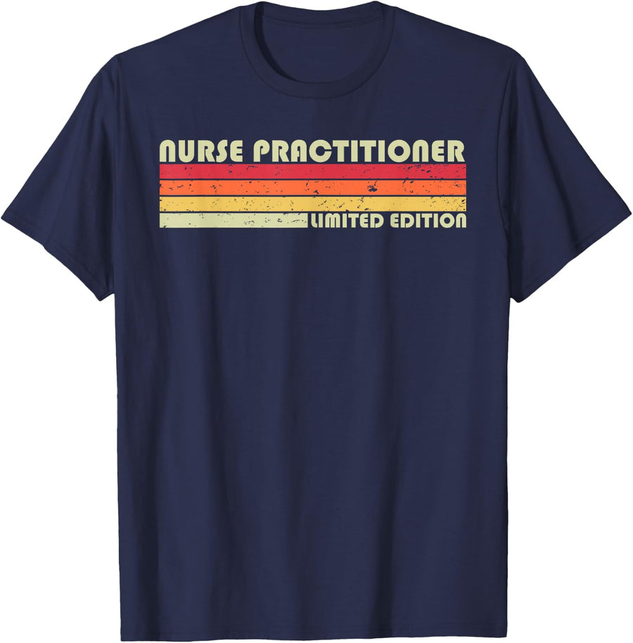 NURSE PRACTITIONER Funny Job Title Birthday Worker Idea T-Shirt - Navy Blue