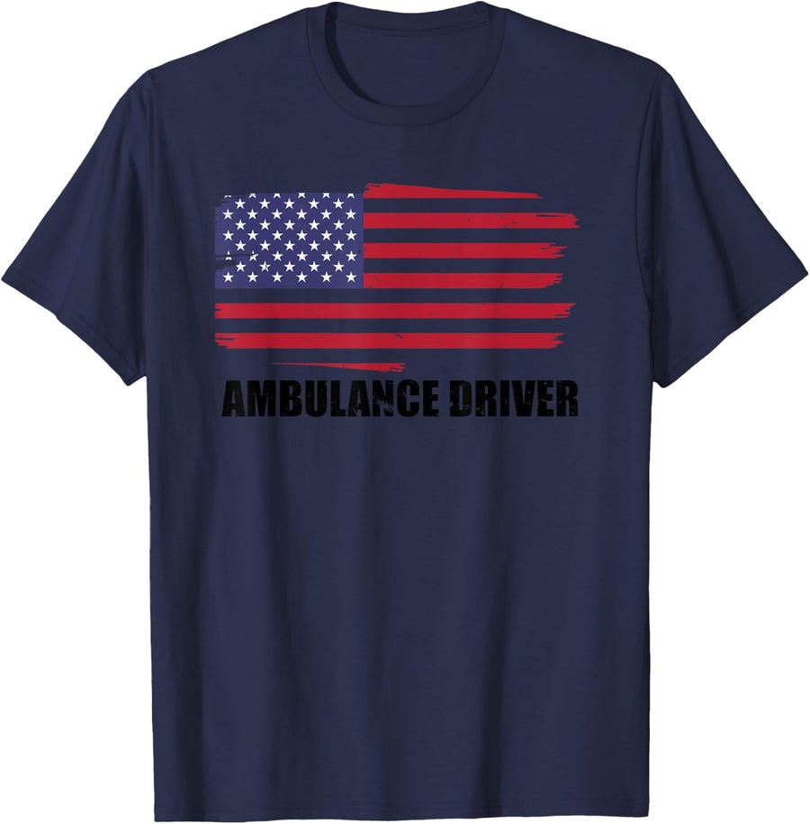 EMT EMS Ambulance Driver T-Shirt - Navy Blue