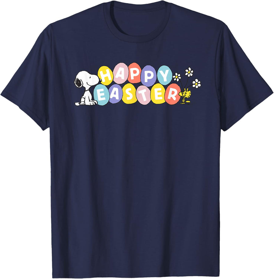 Peanuts Happy Easter T-Shirt - Navy Blue