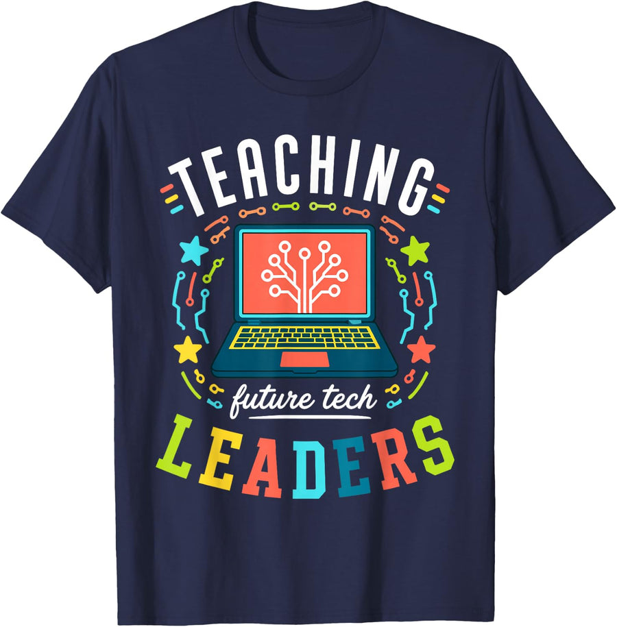 Technology Teacher Art for Men Women Computer Tech Teacher T-Shirt - Navy Blue