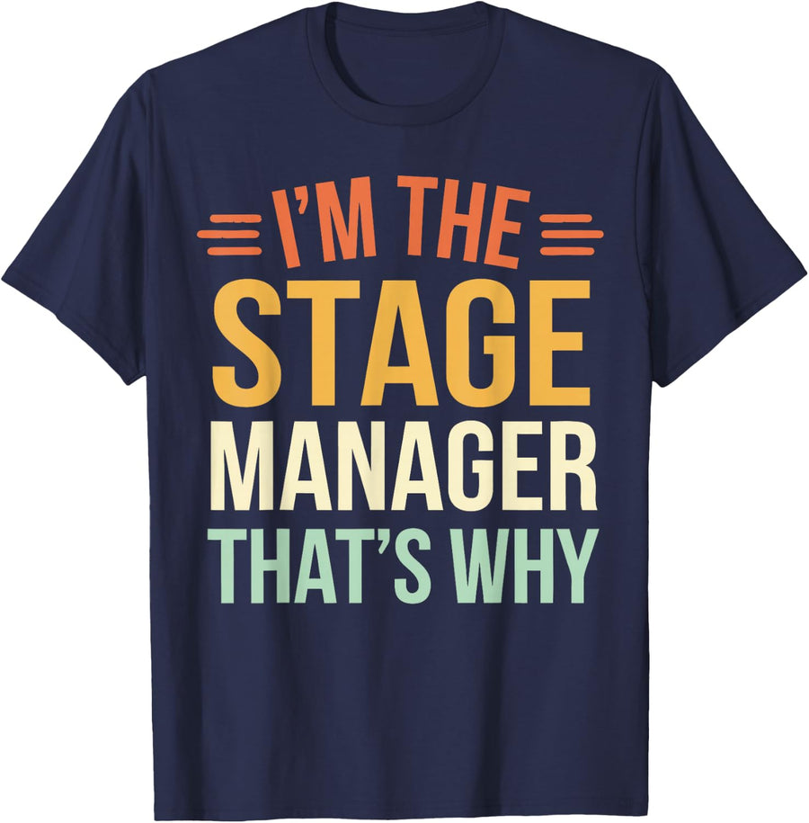 Theatre Stage Manager T-Shirt - Navy Blue