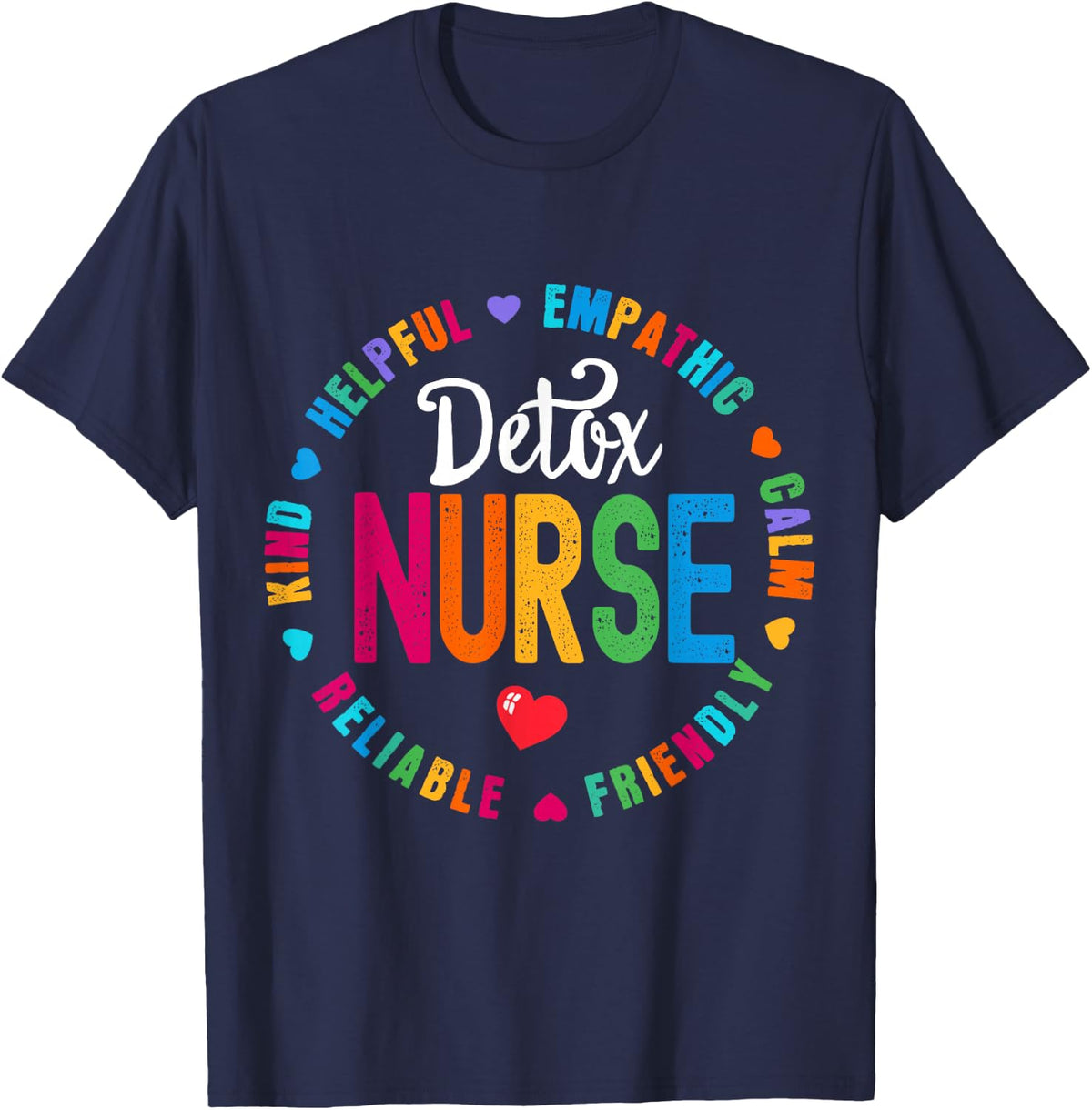 Detox Nurse Squad Appreciation Week Thank You T-Shirt - Navy Blue