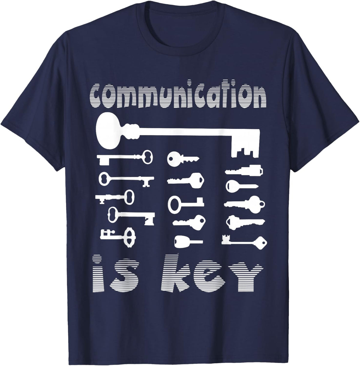 Communication is the key T-Shirt - Navy Blue