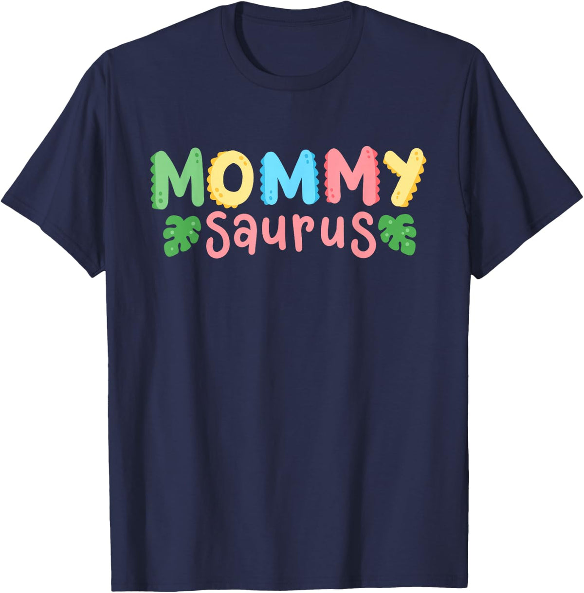 Mommy Saurus Kids Dinosaur Birthday Party Family Matching T-Shirt - Navy Blue