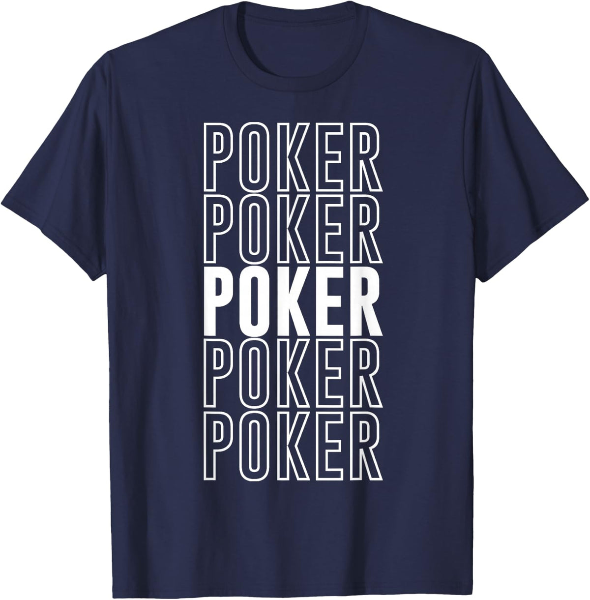Poker T-Shirt - Navy Blue
