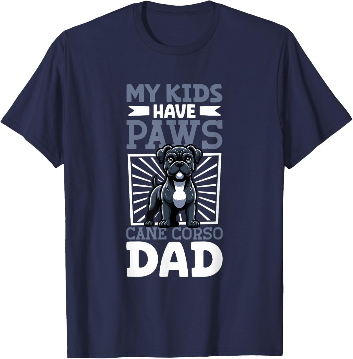 Cane Corso Dad T-Shirt - Navy Blue