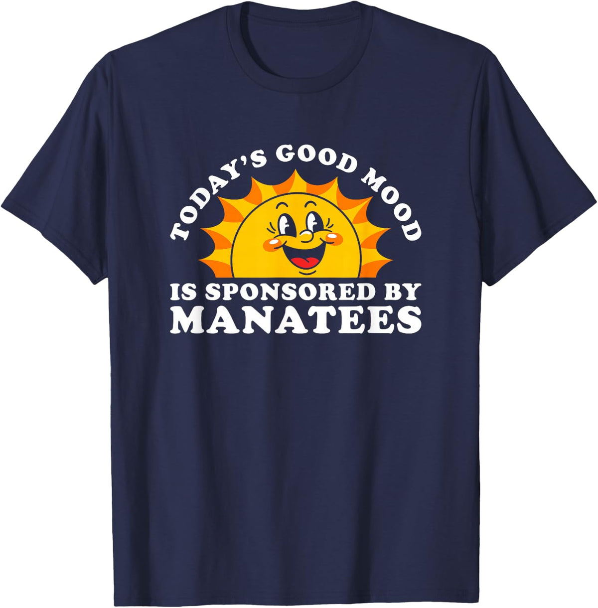 Retro Vintage Manatee or Manatees T-Shirt - Navy Blue