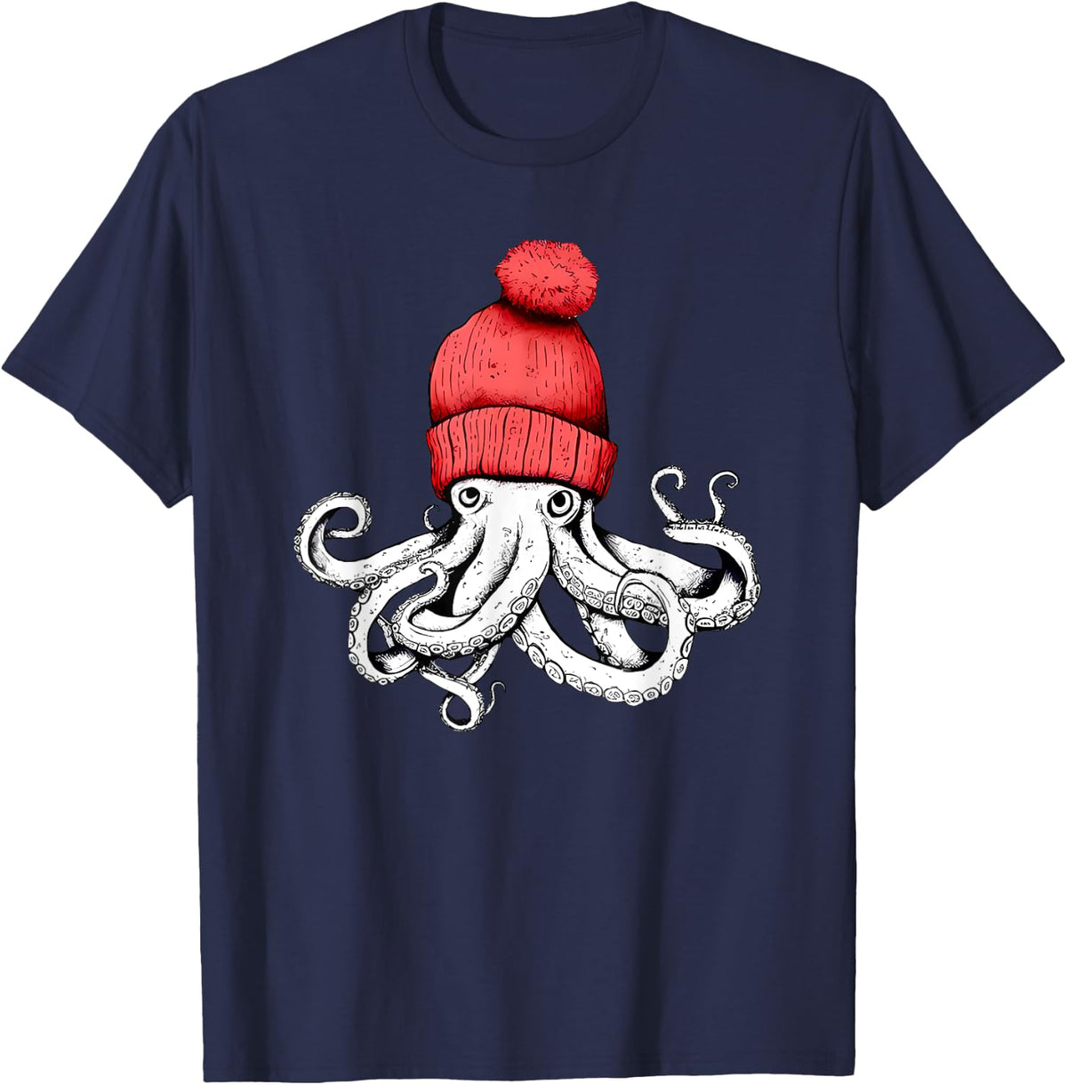 octopus chillin T-Shirt - Navy Blue