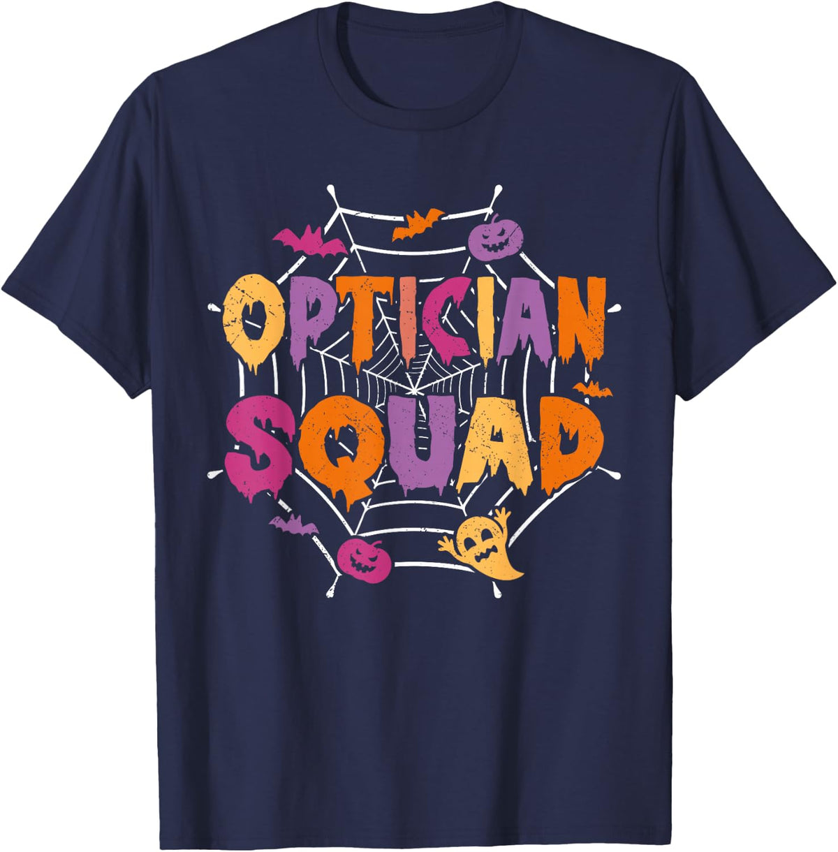 Halloween Optician Squad Matching Optometrist T-Shirt - Navy Blue