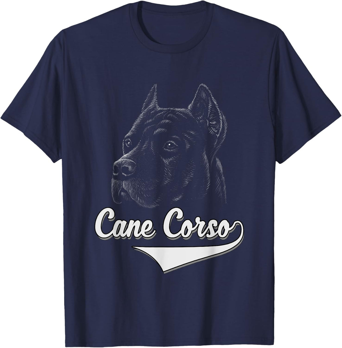 Cane Corso Mastino Napoletano Italiano Moloss T-Shirt - Navy Blue