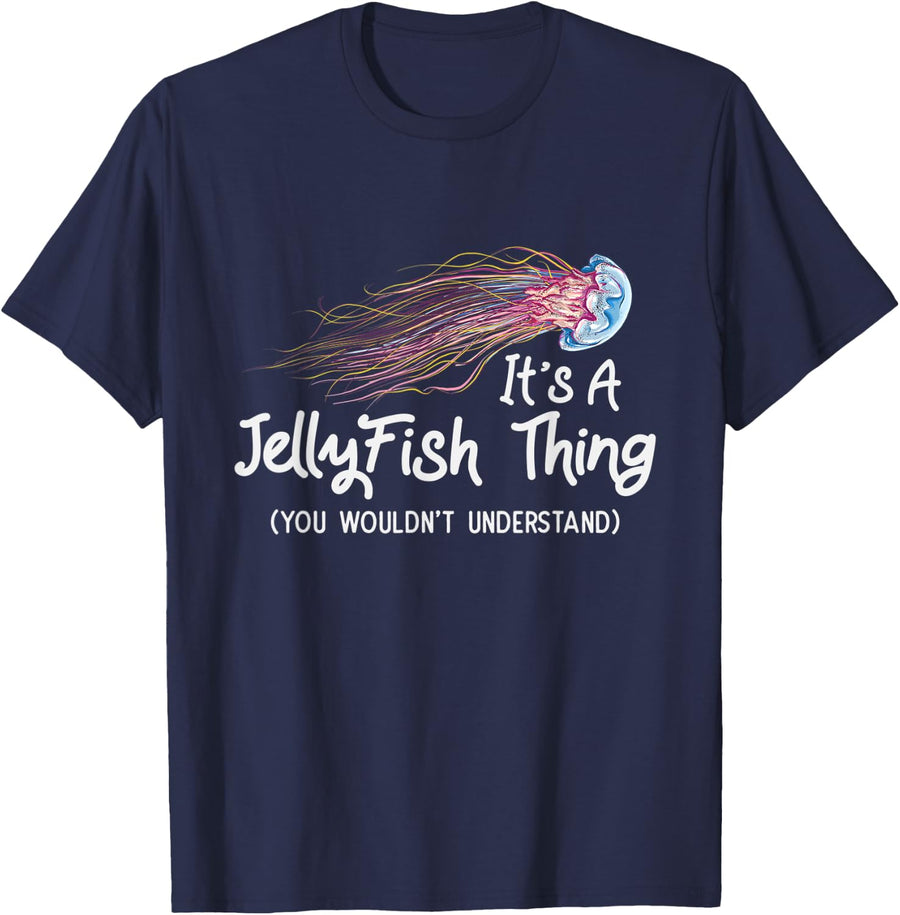 It's A Jellyfish Thing Clothes Medusa Gift Jellyfish design T-Shirt - Navy Blue