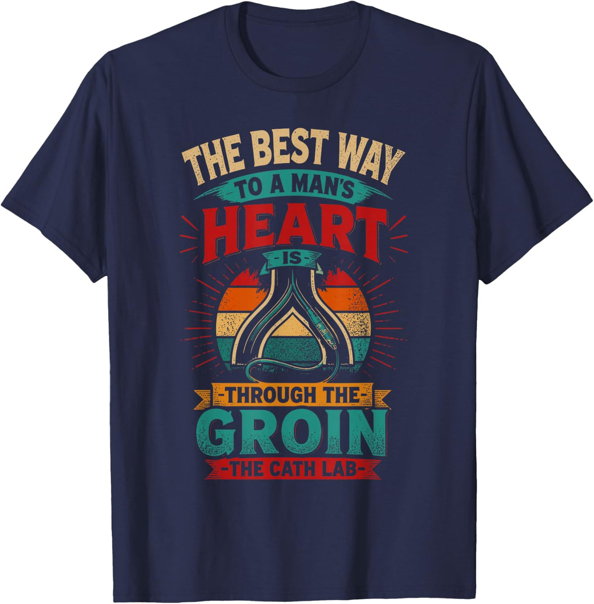 Cardiology Cardiac Nurse Cardiologist CVICU T-Shirt - Navy Blue