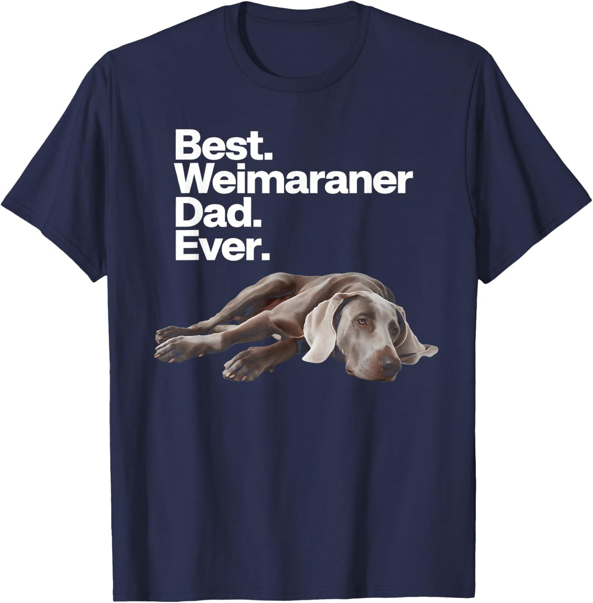 Dad Weimaraner T-Shirt - Navy Blue