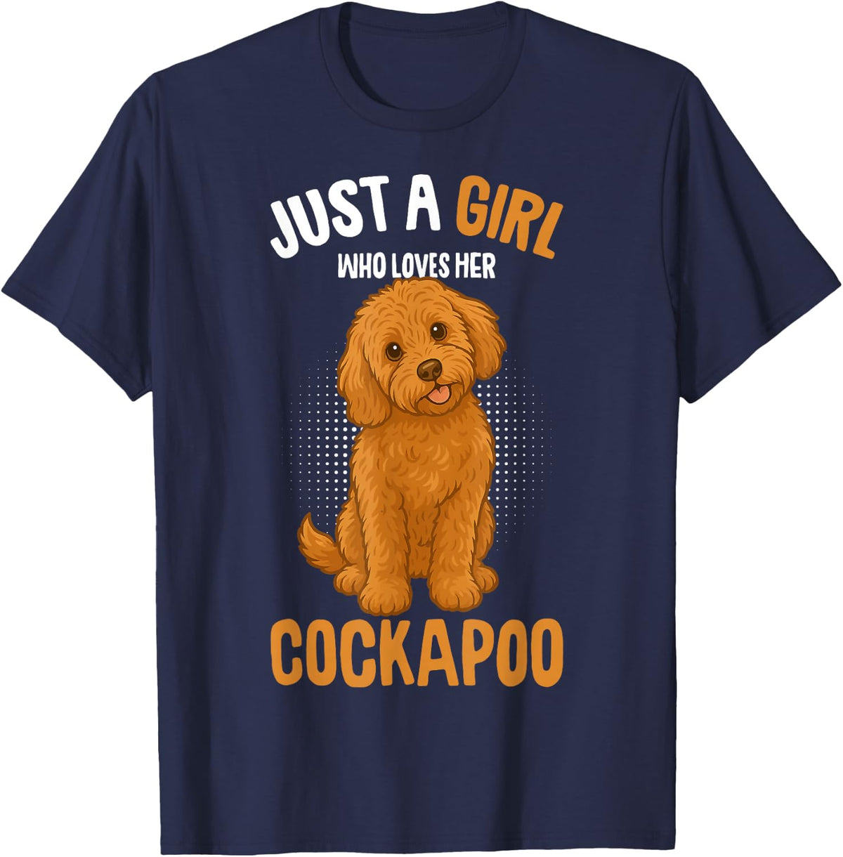 Just a Girl who loves her Cockapoo Kids T-Shirt - Navy Blue