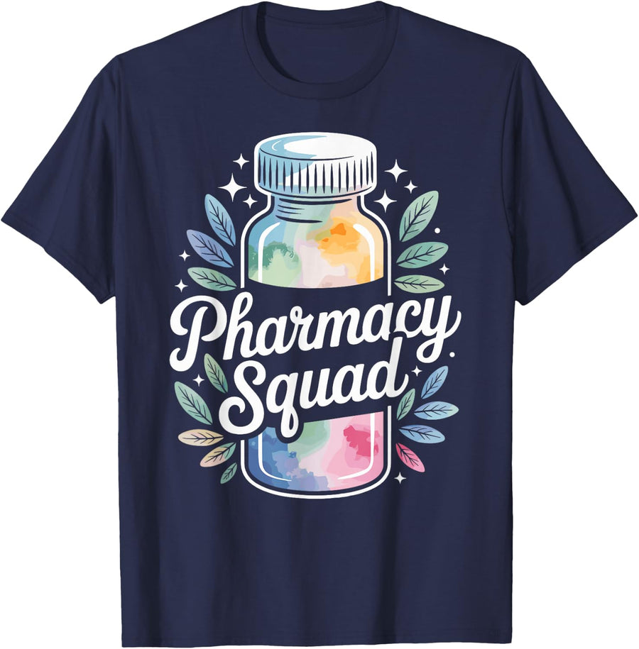 Funny Pharmacy Squad T-Shirt - Navy Blue