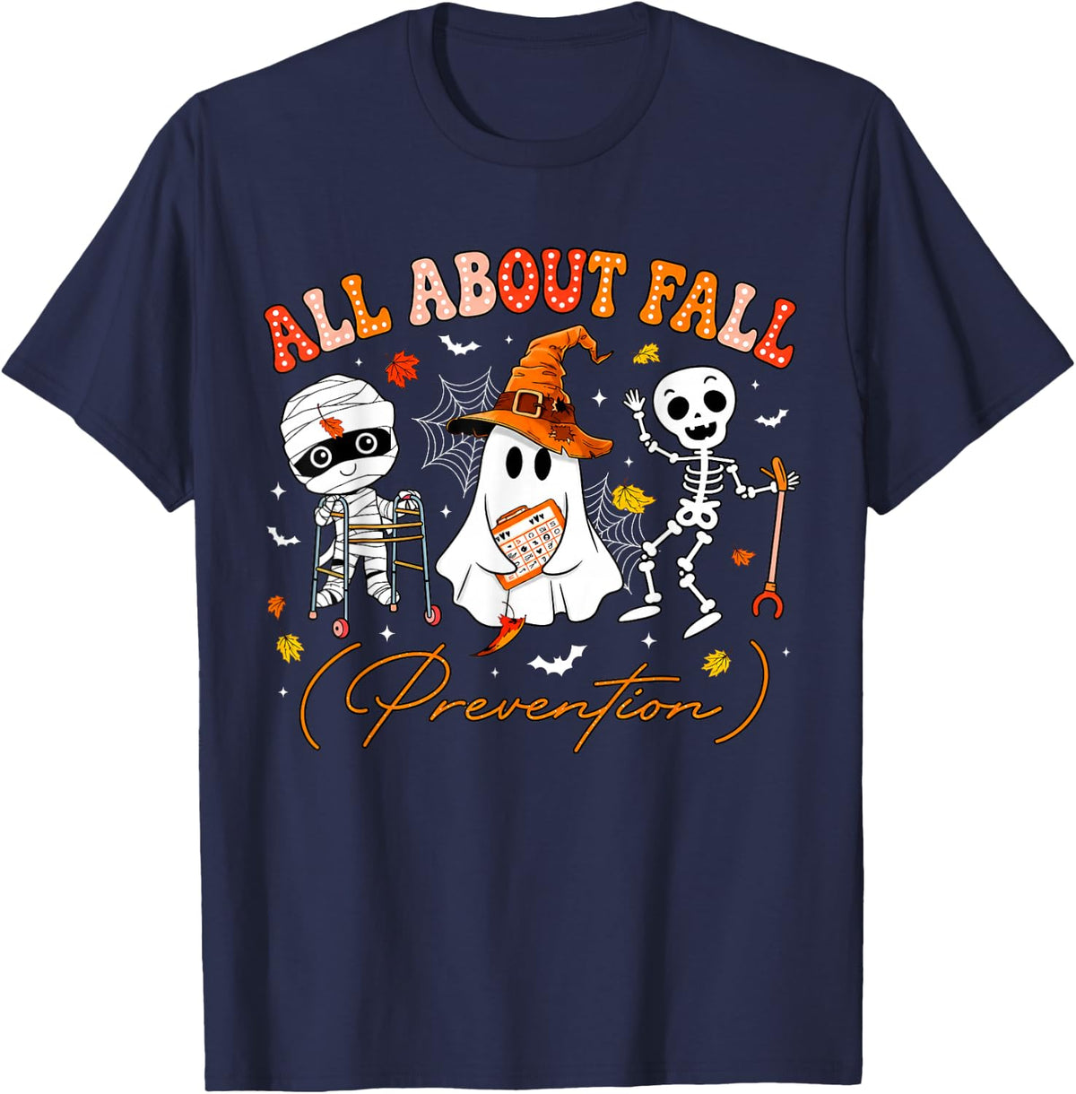 Nurse All About Fall Prevention Fall Physical Therapy PT OT T-Shirt - Navy Blue