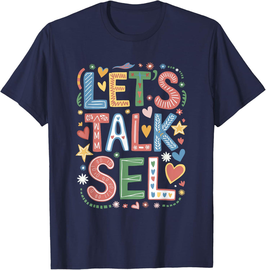 SEL Specialist Designs Social Emotional Learning Teacher T-Shirt - Navy Blue