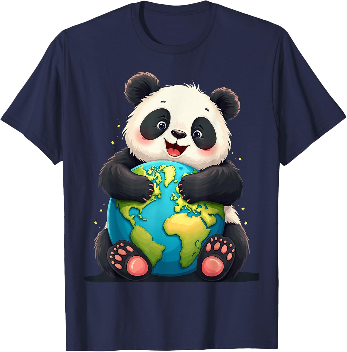 Earth Day Panda Wildlife Conservation Environmental T-Shirt - Navy Blue