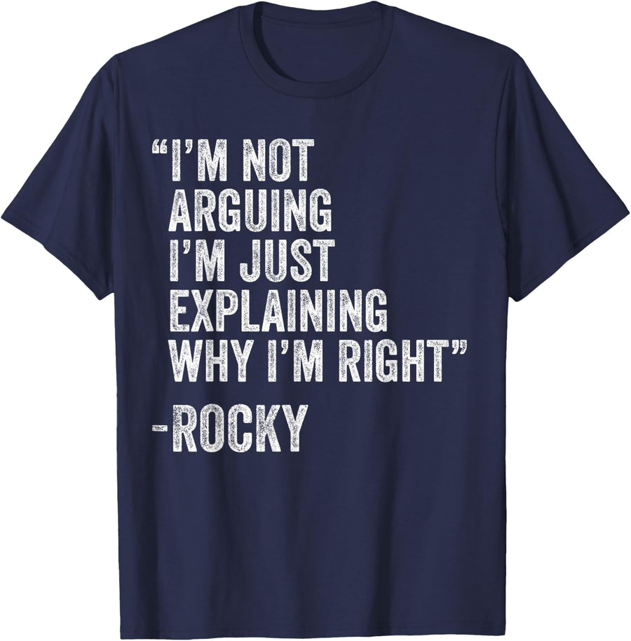 Rocky Quote Funny Birthday Custom Name Idea Engineer T-Shirt - Navy Blue