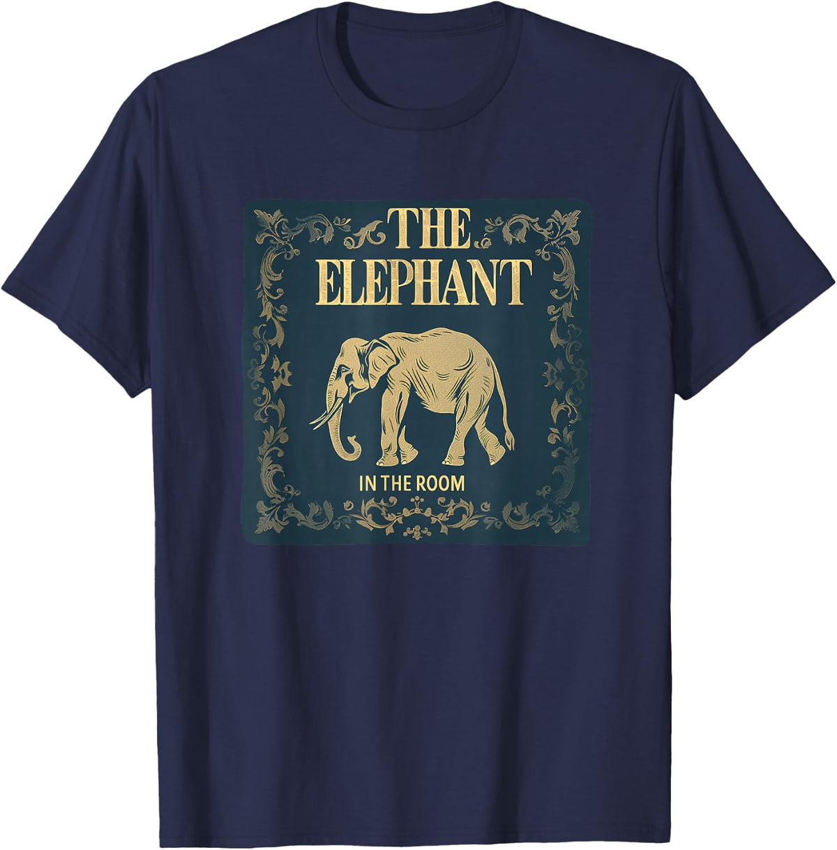 The Elephant in the Room Outfit for Idiom Speech Lovers T-Shirt - Navy Blue
