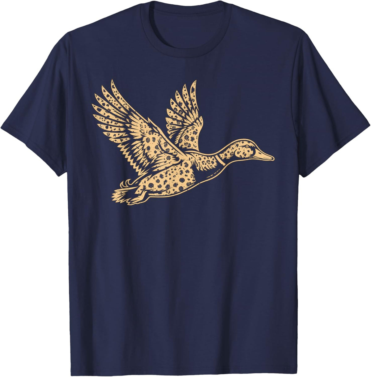Vintage Mallard Duck Hunting T-Shirt - Navy Blue