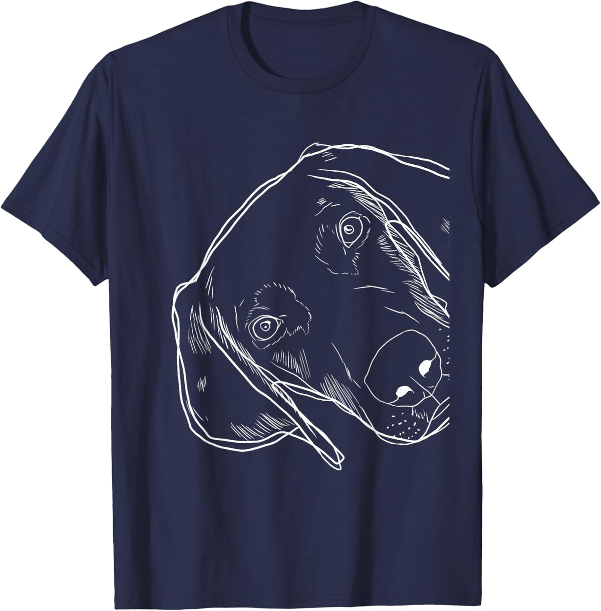 Funny Dog Weimaraner T-Shirt - Navy Blue