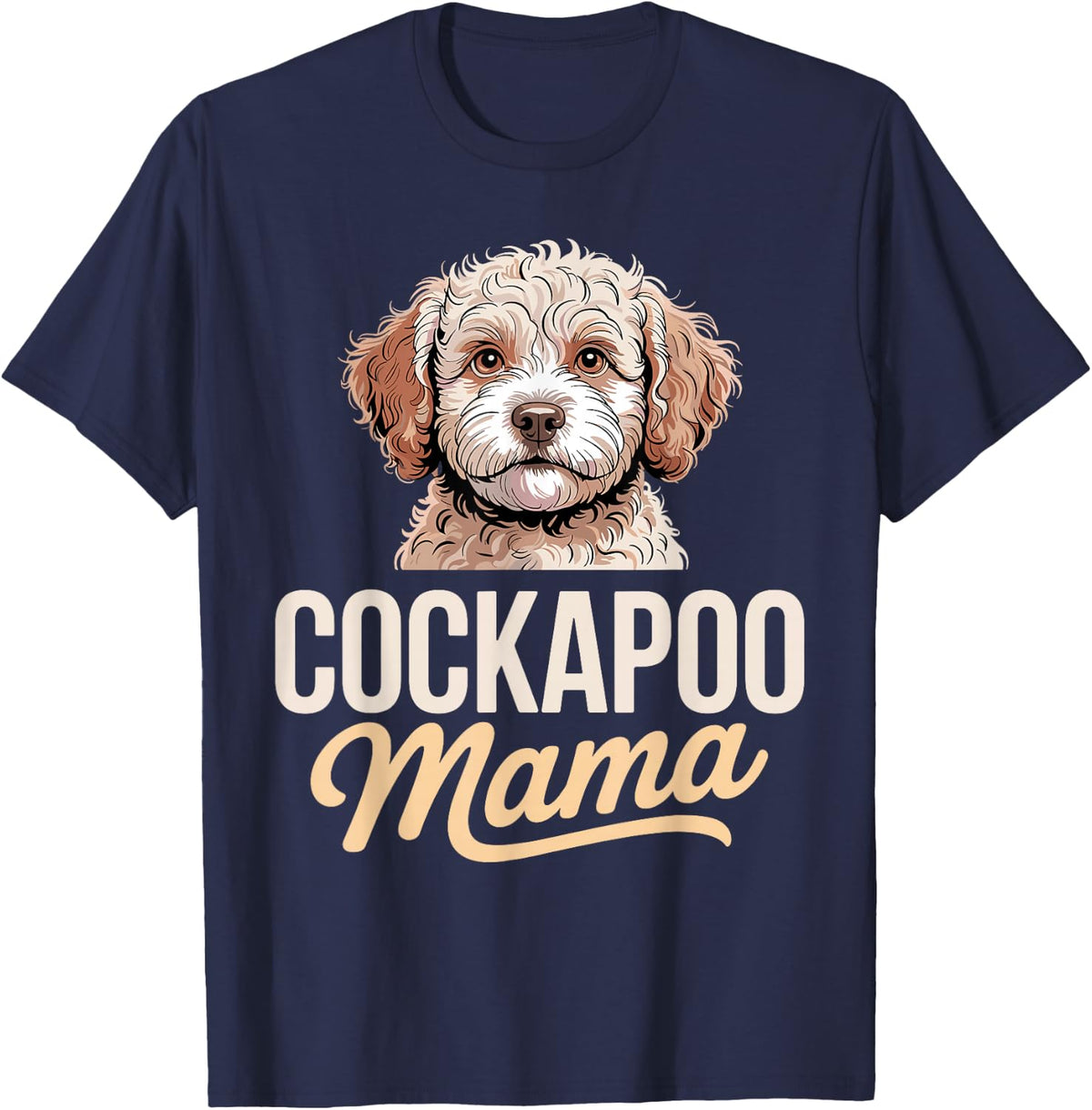 Cockapoo Mom Art for Women Girls Mom Cockapoo Mom T-Shirt - Navy Blue