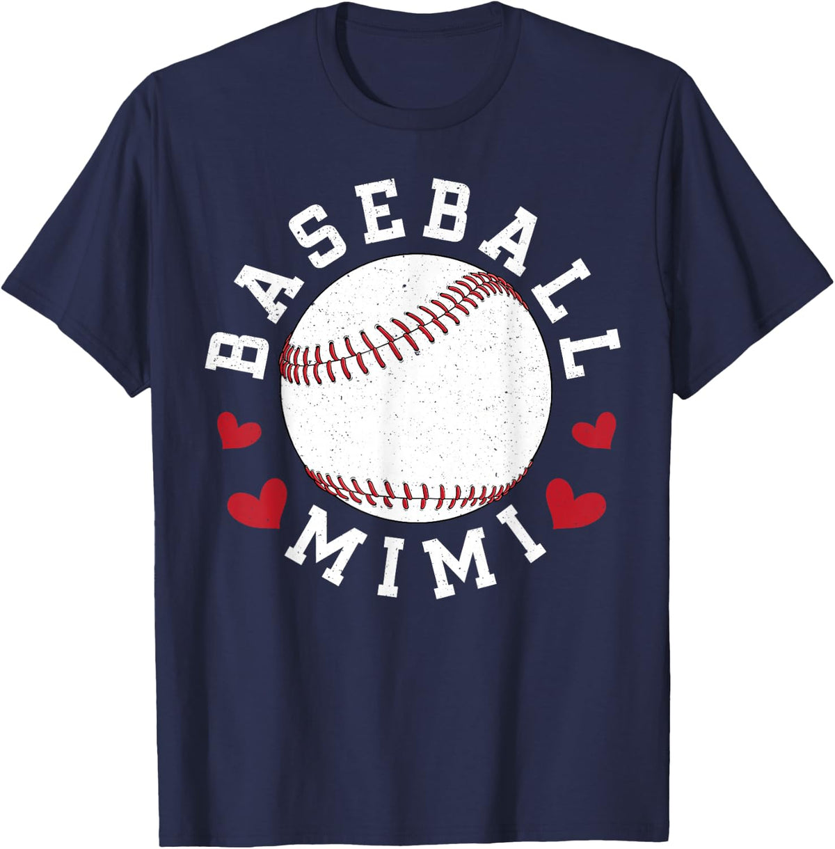 Baseball Mimi Grandma Mimi Of A Baseball Player Mimi T-Shirt - Navy Blue