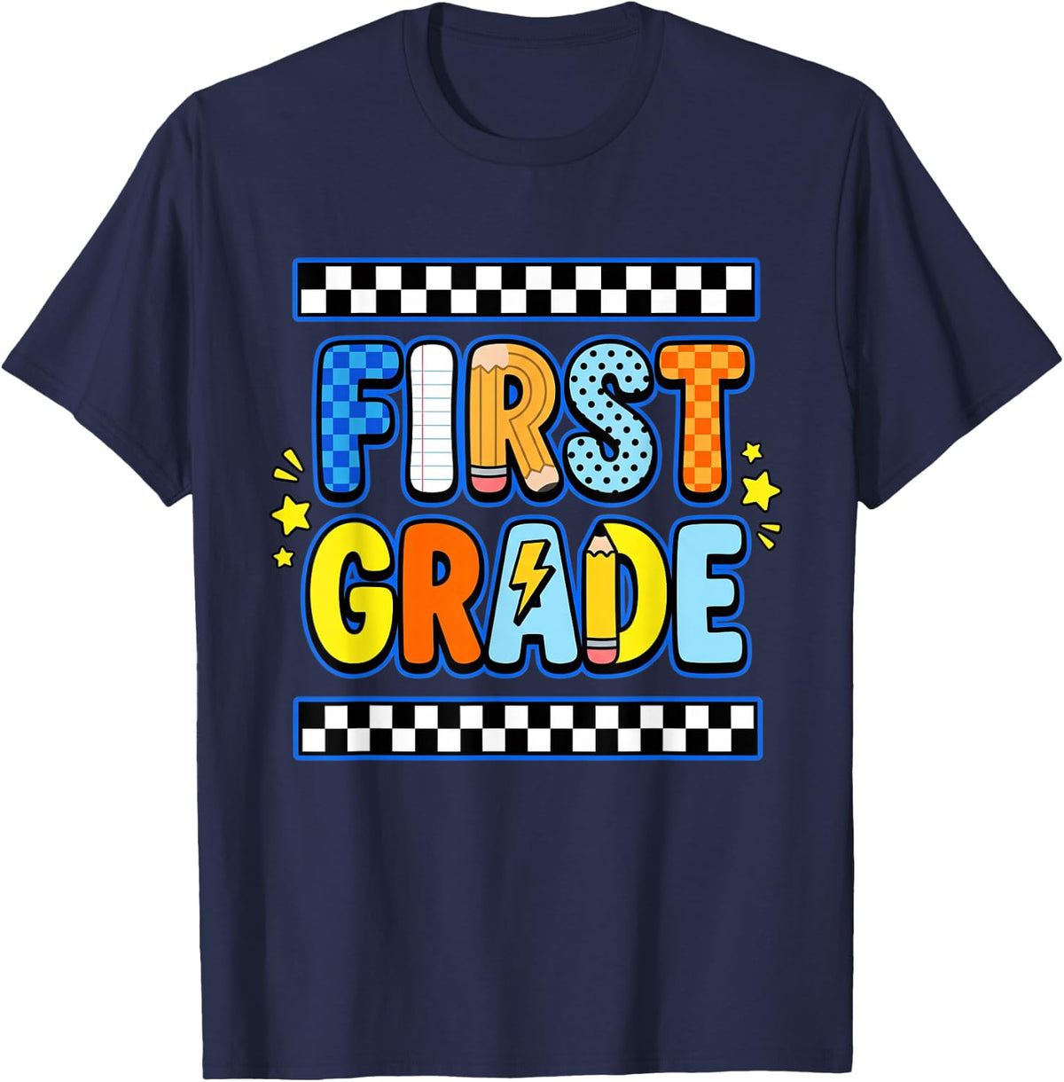 First Grade Back to School 1ST Classroom Kids T-Shirt - Navy Blue