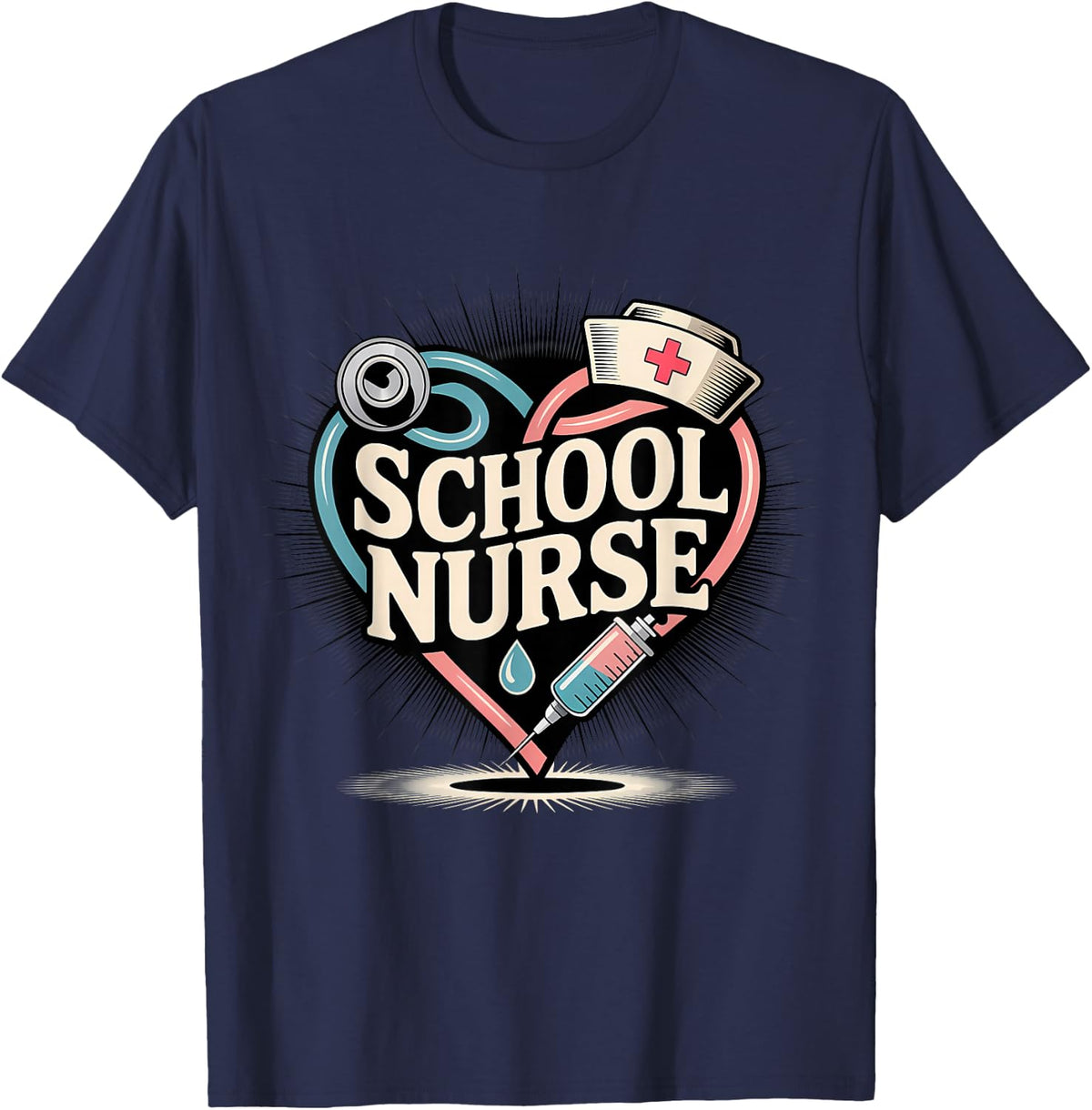 School Nurse Nurse Week Appreciation Day Medical Nursing T-Shirt - Navy Blue